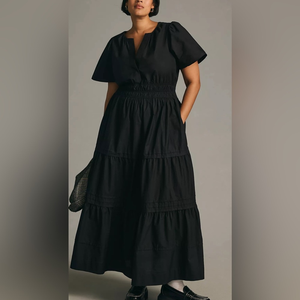 Anthropologie Black Maxi Dress